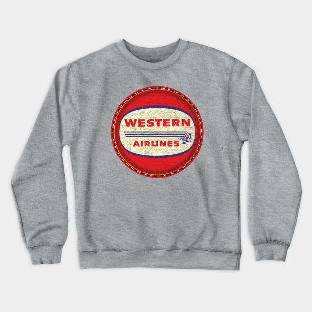 Western Airlines Crewneck Sweatshirt by Midcenturydave
